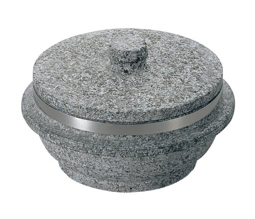 長水　遠赤　石焼釜（石蓋付）補強リング付　２４cm Amazon｜長水 遠赤 石焼釜(石蓋付)補強リング付 24cm｜石焼鍋