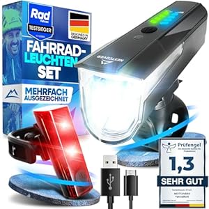 NEXTCOVER Fahrradlicht Set mit LightSense Sensor