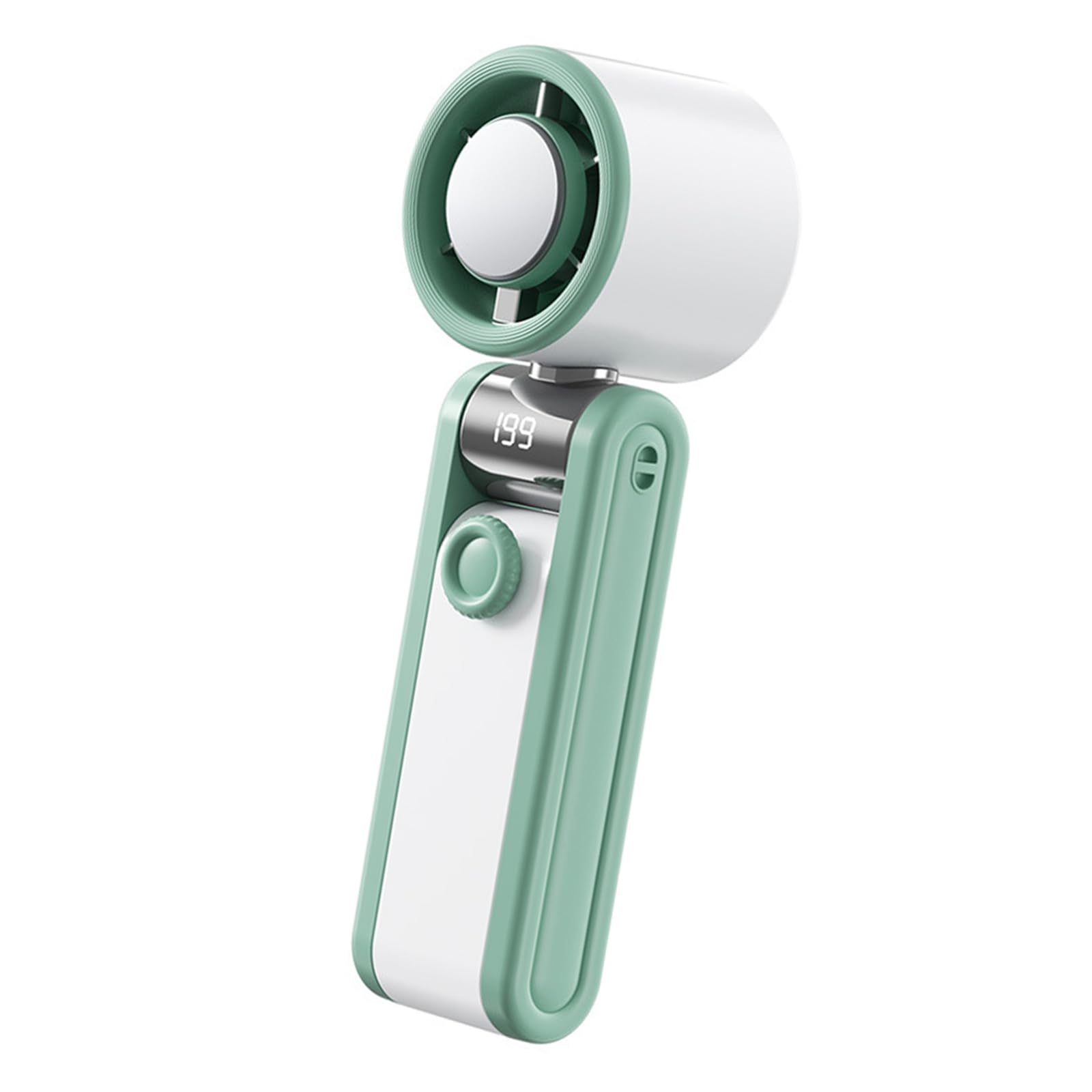 Ventilador de mano con mango ergonómico de velocidad rápida con flujos de aire fríos para trabajar y jugar, de mano y cuello