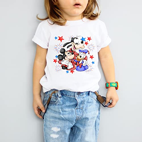 4th of July shirt Mickey patriotic shirt 4th of July outfit cute 4th of July boy girl shirt club house fireworks shirt (3 toddler t-shirt)3