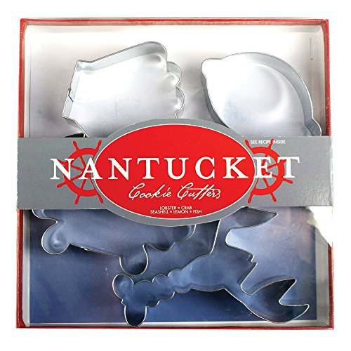 Fox Run Nantucket Seafood Cookie Cutter Set, Tin Plated Steel