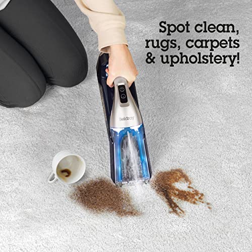 Beldray BEL01624 Cordless Spot Buster - Handheld Carpet Cleaner, 110ML Detergent Tank, Lift & Clean Up After Pets, Spills,7.4V, Built-In Spray Function & Scrubbing Brush, Dual Tank Filters Dirty Water Beldray BEL01624 Cordless Spot Buster - Handheld Carpet Cleaner, 110ML Detergent Tank, Lift & Clean Up After Pets, Spills,7.4V, Built-In Spray Function & Scrubbing Brush, Dual Tank Filters Dirty Water