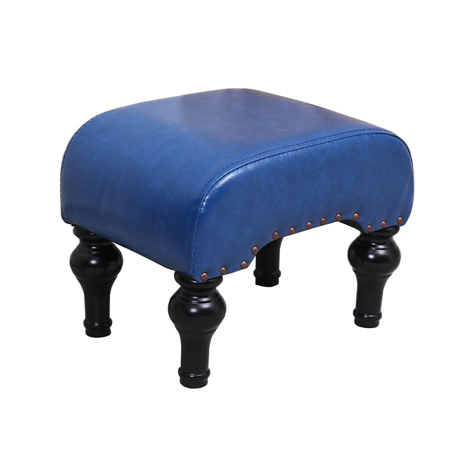 Home Shoe-Changing Stool Shoe-Changing Low Stool Living Room Upholstered Bench Footrest Shoe-Changing Stool 38 * 29 * 30cm(Blue)
