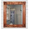 Accent bracket shiplap rustic wood framed mirror 20 stain colors shown in colonial maple large wall mirror rustic reclaimed style wood bathroom mirror vanity mirror hanging wall mirror  urban country home decor