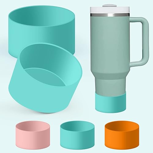 Ninodemu 3 fundas protectoras de silicona para vaso Stanley, funda inferior antideslizante, accesorios para botellas de agua Hydro Sport de 32 a 40
