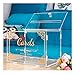 mwater Wedding Card Box With Lock（Acrylic 11×8×8 in），Foldable，Gold Pattern