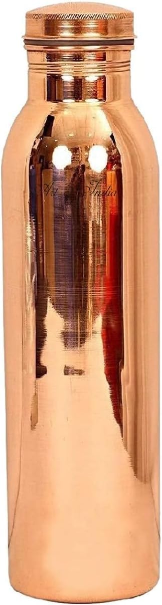Pure Copper Water Bottle Drinkware Set 1000ml 34 OZ Capacity (PLAIN) (PACK OF 6)