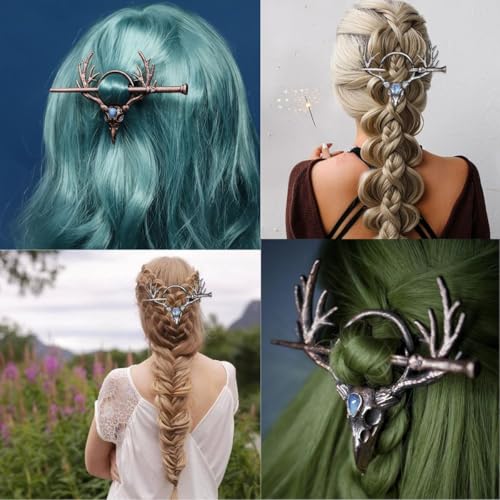 Pinza para cabello con diseño de cuernos de ciervo miniatura 2
