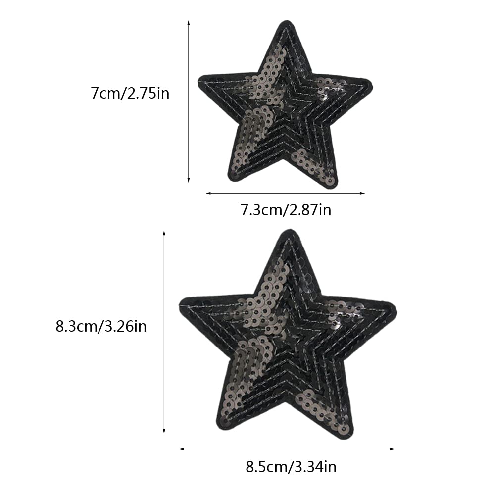 Zlettery 20 Parches Para Planchar Con Estrellas Moradas, Apliques Bordados Para Ropa, Chaquetas, Sombreros, Mochilas, Jeans (1.8 Pulgadas