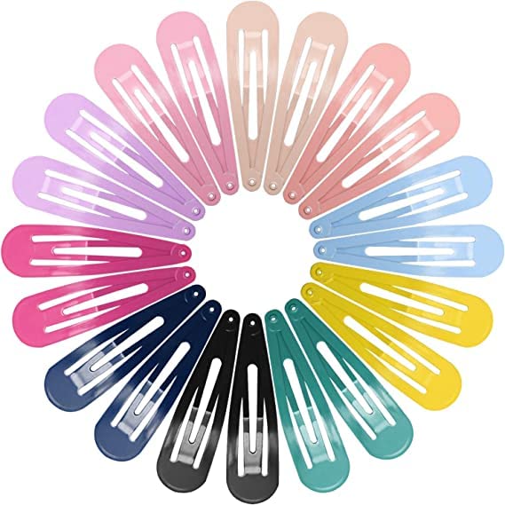 HIRE 10Pcs Tic Tac Hair Clips for Girls (Multicolor) Metal Snap Non-slip Hair Barrettes - Tik Tak Pins for Women (B)