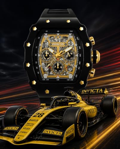Image of Invicta Racing Quartz Gold Dial Analog Watch for Men - 69728
