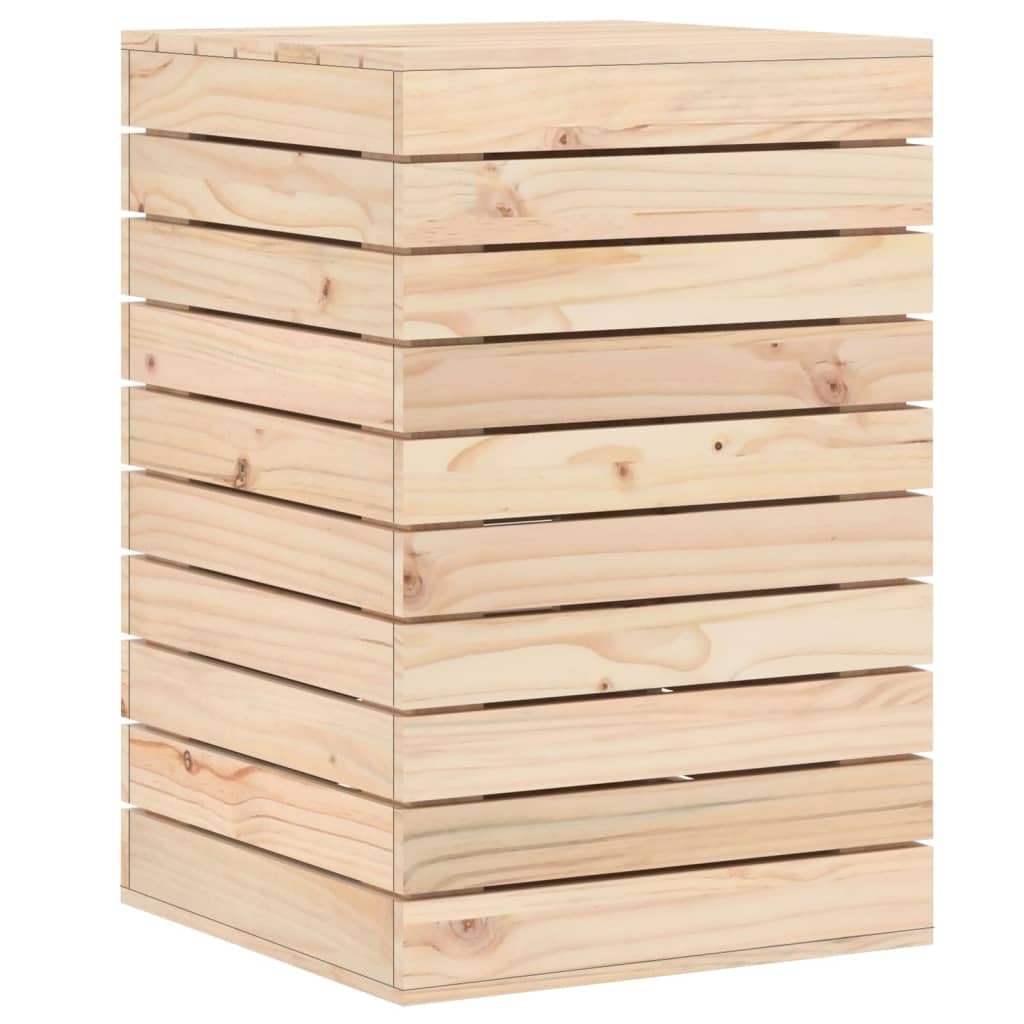 Wäschetruhe aus massivem Kiefernholz 44 x 44 x 66 cm mit Deckel und Tragegriff, Wäschekorb für wäschebox Ordnung im Haushalt