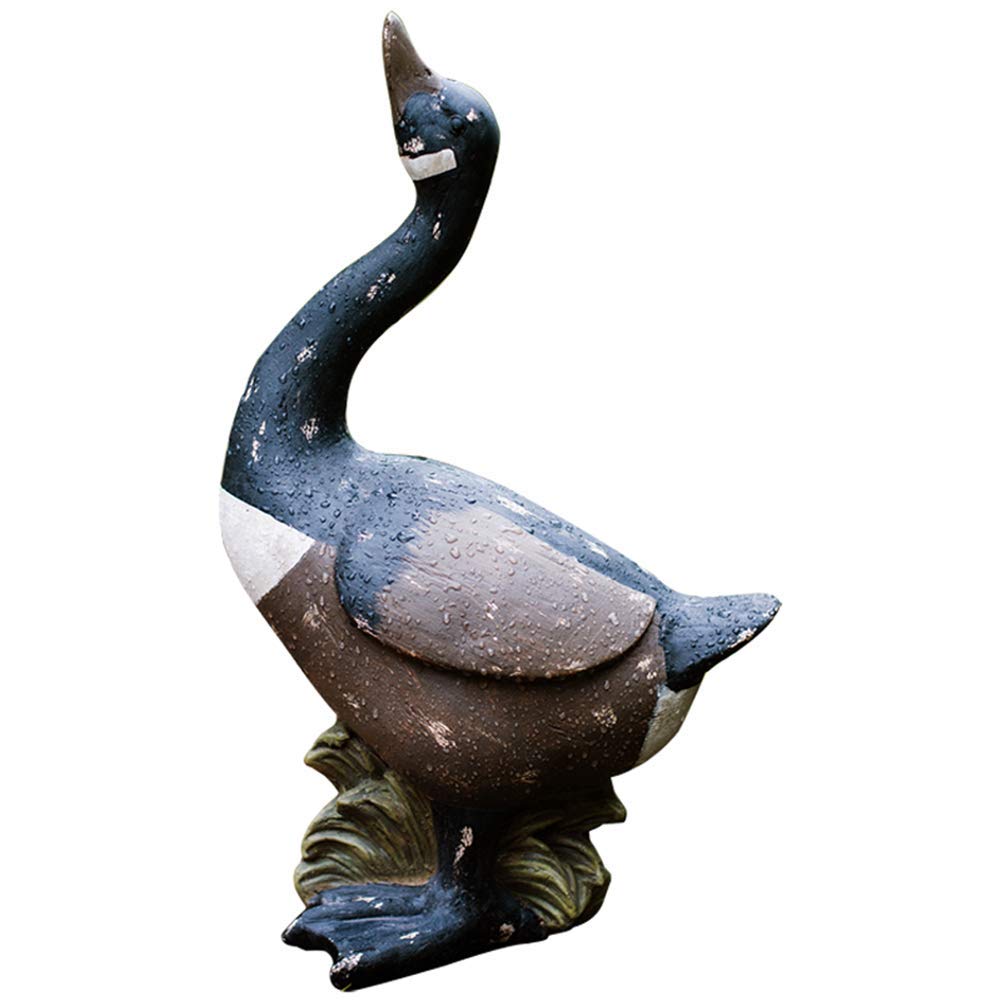Sculpture en résine d'oie pour décoration de maison et terrasse campagnarde