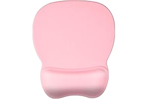 EooCoo Ergonomic Mouse Pad with Wrist Support for Pink Desk
