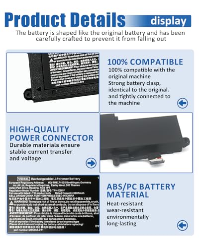 Image of 95Wh 4-Cell VS08XL M86087-005 Battery Replacement for HP ZBook Fury 16 G9 ZBook Fury 16 G10 ZBook Fury 16 G11 Mobile Workstation 2080 Series Notebook -15.44V 5907mAh