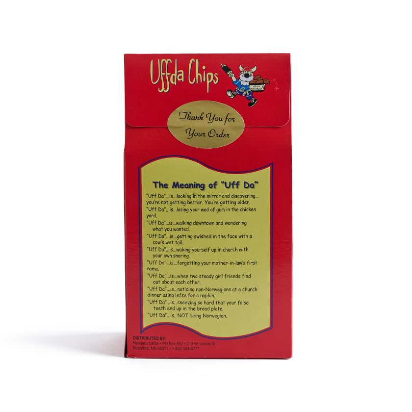 Miniatura 6 de Chips Uffda - Hecho de Real Lefse - 6 oz. Por Norsland Lefse - Paquete de 2