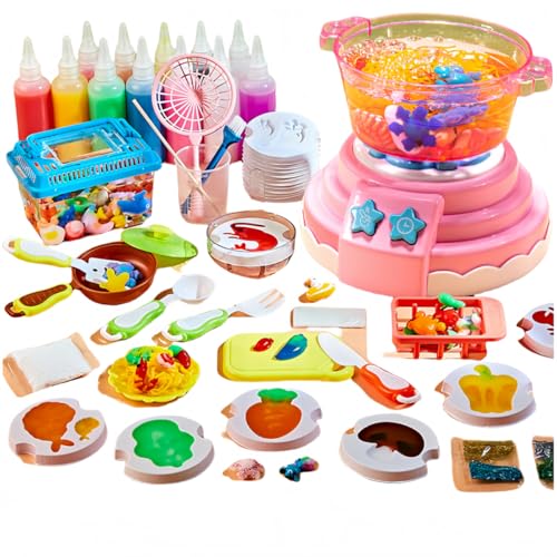 MCSWSEE ぷにょぷにょクッキング 子供用調理おもちゃ 8本セット ピンク 安全素材 DIYシミュレーション おままごと キッチン ロールプレイ 持ち運びやすい 知育 3歳以上 男の子 女の子 プレゼント (12本です,ピンクです)