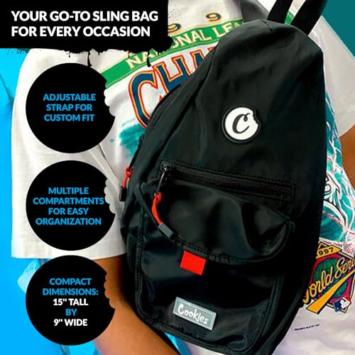 COOKIES Travel Smell Proof Sling Bag - Unisex Crossbody Bag for Men & Women, Lightweight Shoulder Bag for Hiking & Travel - Green Camo4