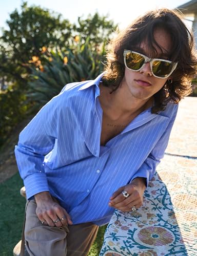 Blackburn Italian-Crafted, Trendy Square Sunglasses for Men Women, Fashionable Wayfarer Inspired Shades UV400 Protection4