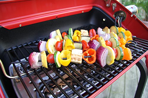 Americana Electric Cart Grill with wire shelf, Satin Black - Image 5