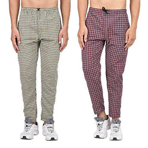 Image of Men's Cotton Checkered Pajama,