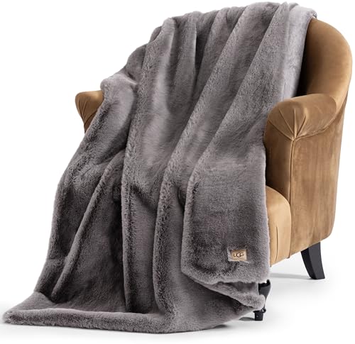 UGG-Euphoria-Plush-Faux-Fur-Throw-Blanket-Oversized-Soft-Throw-for-Bed-or-Couch-Luxury-Bedroom-Decor-Holiday-Blankets-Machine-Washable-50-inch-x-70-inch-Charcoal-Grey