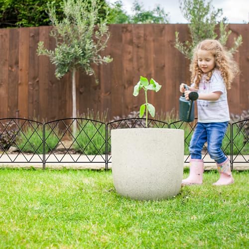 ARIFARO Dekorativer Gartenzaun 60cm H X 56cm B 5 Paneele Kein Graben Tierbarriere-Zaun, Haustierzaun Rostfreies Metallgitter-Panel-Begrenzung für Hunde, (Garden Fence)