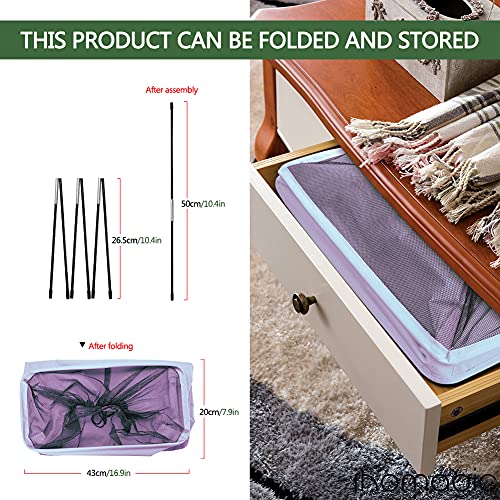 IHOMAGIC 40L Laundry Hamper Collapsible Fabric for Hotel, Freestanding Flexible Laundry Sorter on Wheels - Slim Storage Bag, Decorative Laundry Baskets for Books, Sundries Storage (Purple) by IHOMAGIC - Image 4