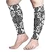 Produktbild Ghana Floral with Birds in Black and White Fabric (7123) Calf Compression Sleeve - Leg Compression Socks for Shin Splint, Calf Pain Relief - Calf Guard for Running, Cycling, Maternity, Travel, Nurses