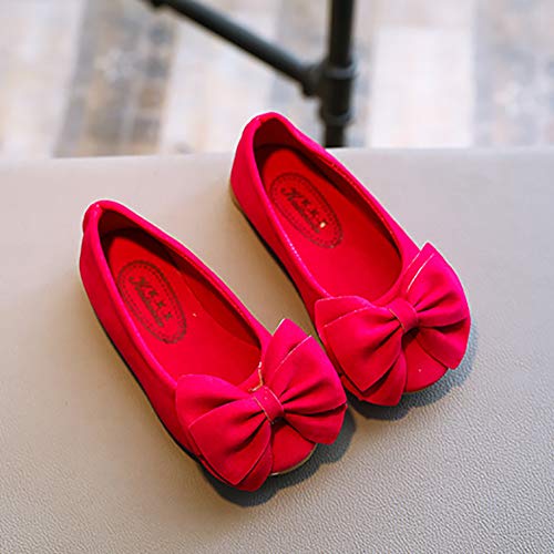 Girls Slip On Princess Dress Shoes Cute Bowknot Mary Jane Ballet Flats3