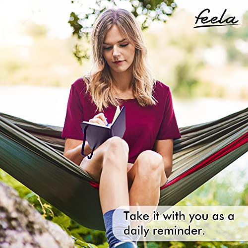 Feela 15 Pack Pocket Small Notebooks Bulk, Mini Cute Notepads Hardcover College Ruled Lined Journals With Pen Holder For School Business Memos, With 15 Black Pens, 3.5”X 5.5”, A6, Purple #TOP6