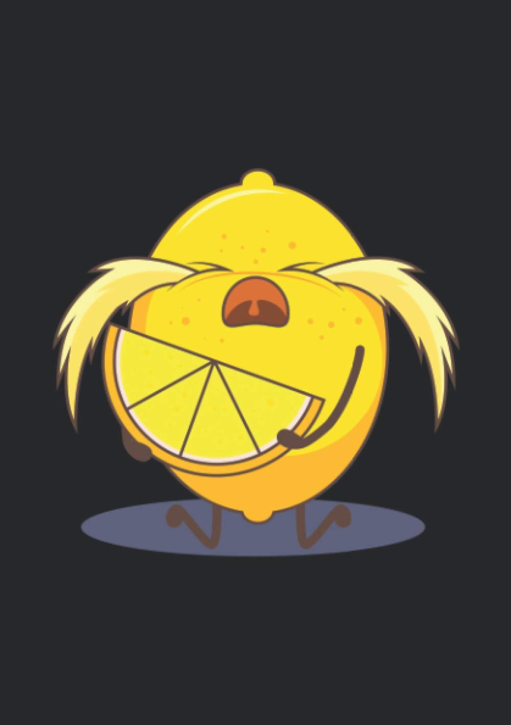 Notizbuch A5 liniert mit Softcover Design: Zitron weint um Zitronenscheibe Witz Spaß Veggie Veganer: 120 linierte DIN A5 Seiten