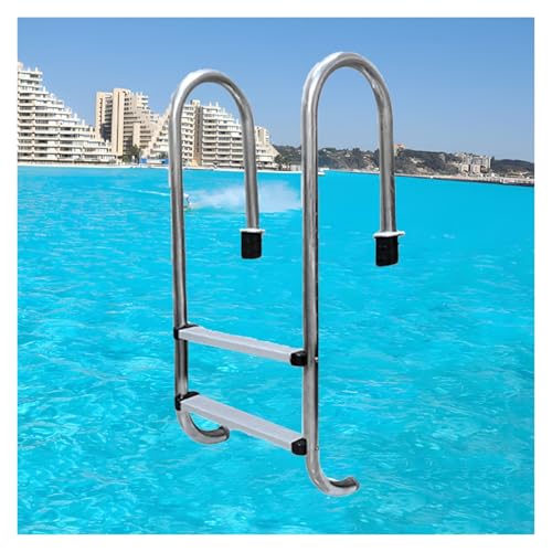 Escalera para piscina de acero inoxidable de 2 escalones miniatura 1