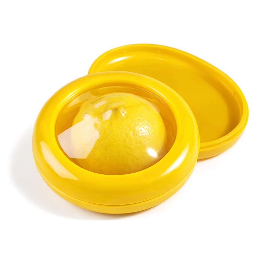 Reusable Silicone Stretch Food Saver Pods for Lemon, Avocado, Tomato & Onion – Mini Refrigerator Storage Covers, Airtight Fresh Produce Keeper, 1 or 4 Pack Yellow 1PC