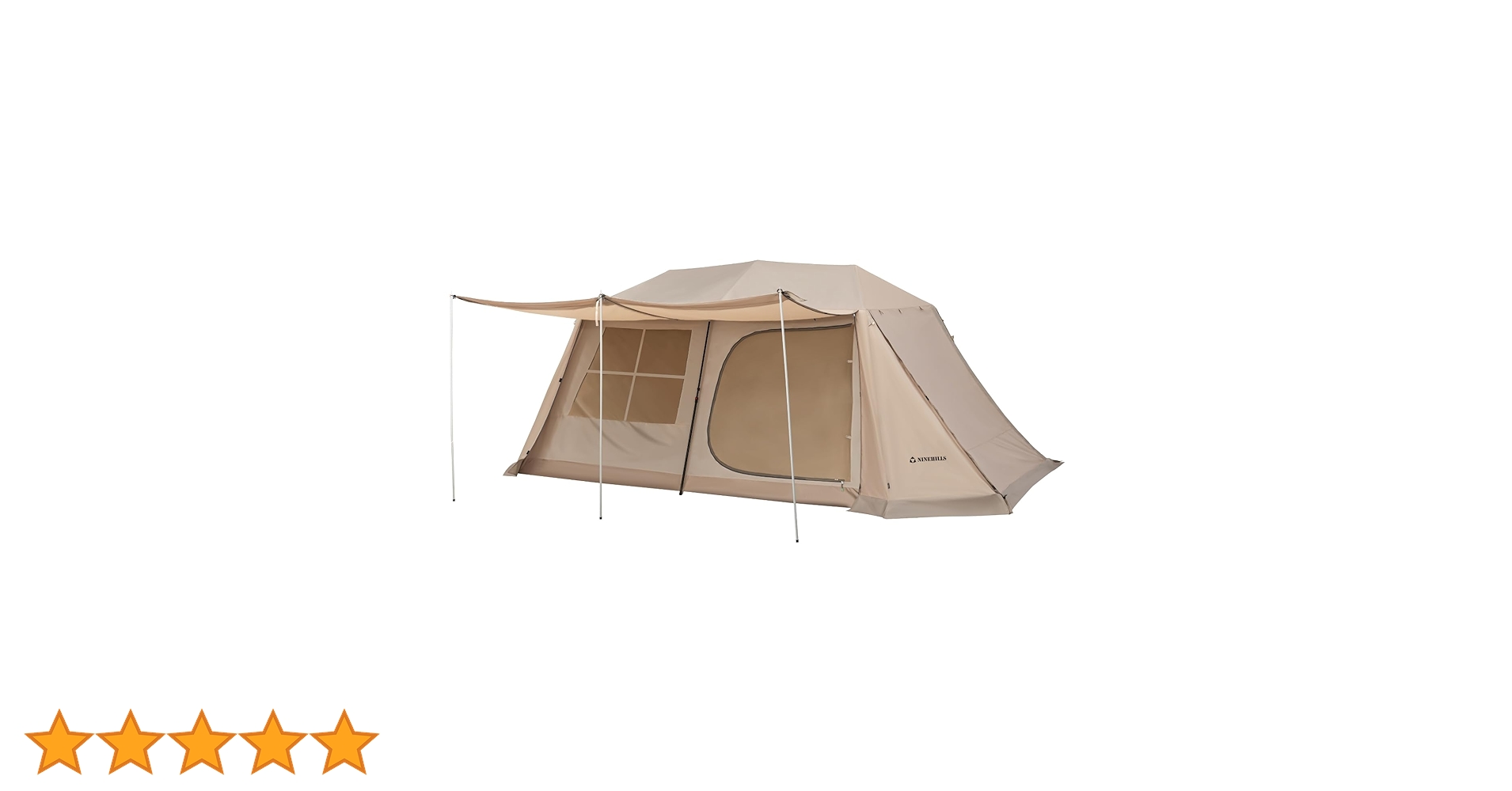 senai75 　ナインヒルズ　ninehills　大型ワンタッチテント 口コミ高評価☆NINEHILLS SENAI75 (4〜6人)2ルームテント ロッジ