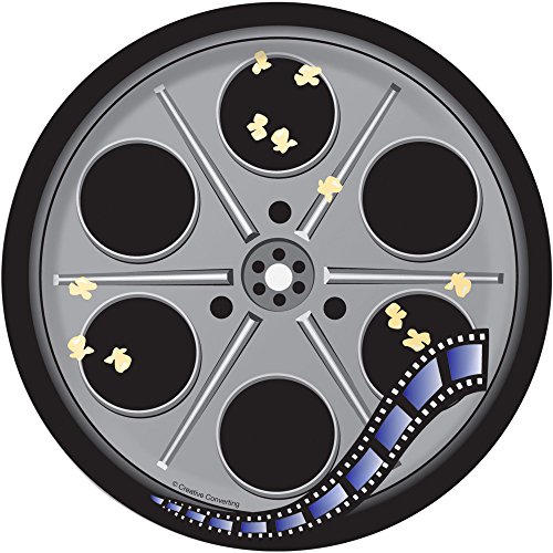 8-Count Round Paper Dessert Plates, Reel Hollywood
