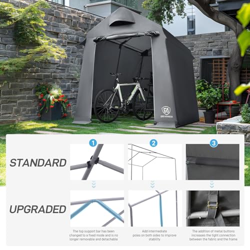 Ever Advanced EAUR-HW-20695-GY Outdoor Storage Shelter With Vents Storage Tents For Outside Heavy Duty Storage Sheds thumb #1