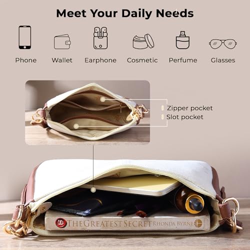 Women's 2-in-1 Clutch Tote Handbag – Convertible Crossbody and Shoulder Purse with Zipper Closure & Removable Strap.3