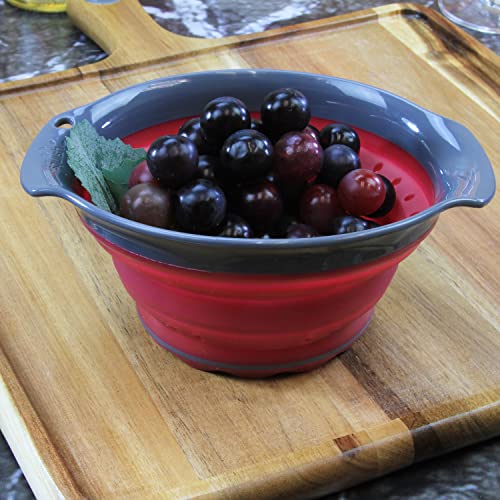 Squish™ 3 Cup Collapsible Berry Colander - Berry & Gray #TOP2