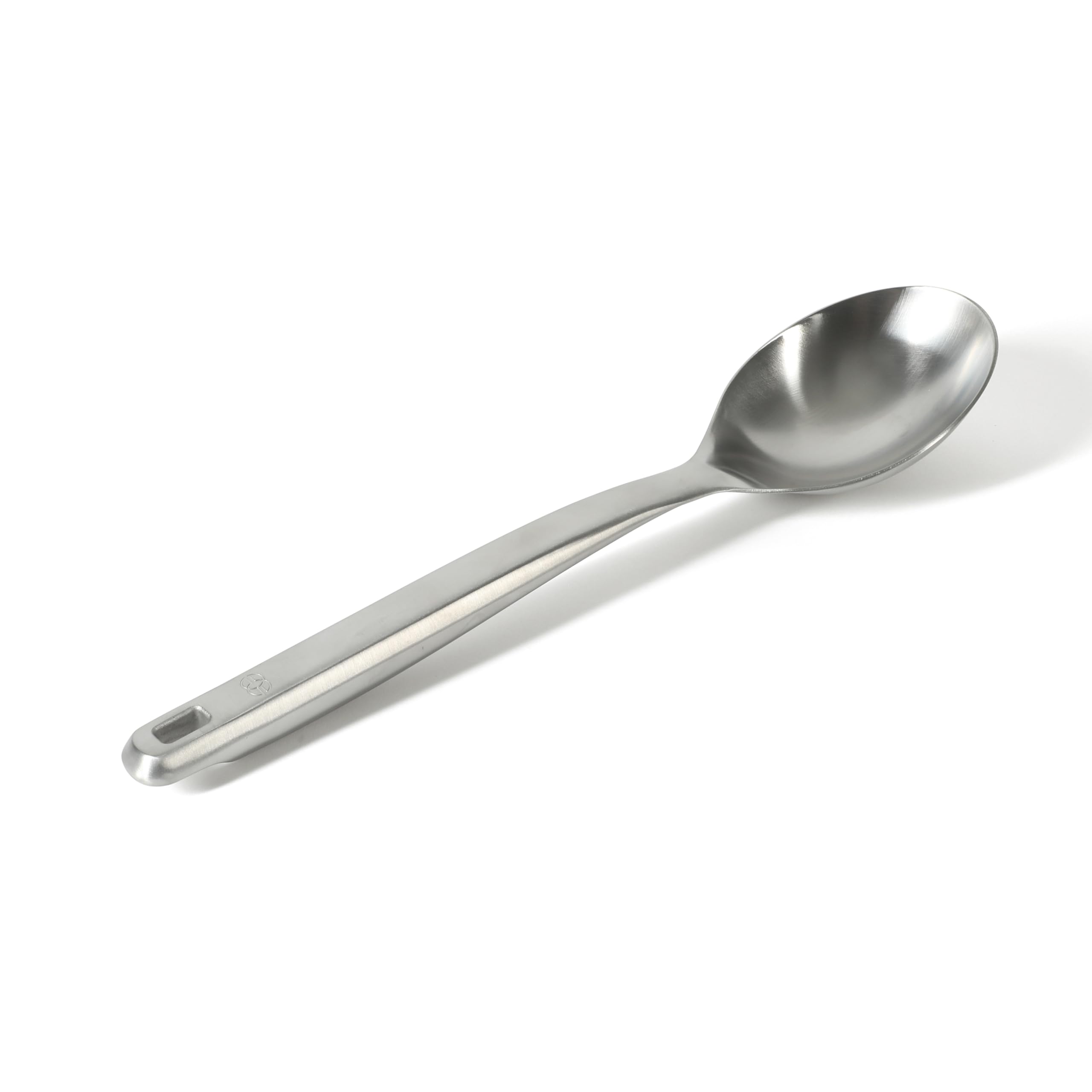 Calphalon Prime Kitchen Spoon, Stainless Steel Cooking Spoon, Heavy-Gauge Heat-Resistant Kitchen Utensil for Stirring &amp; Serving, Weighted Handle for Balance &amp; Control