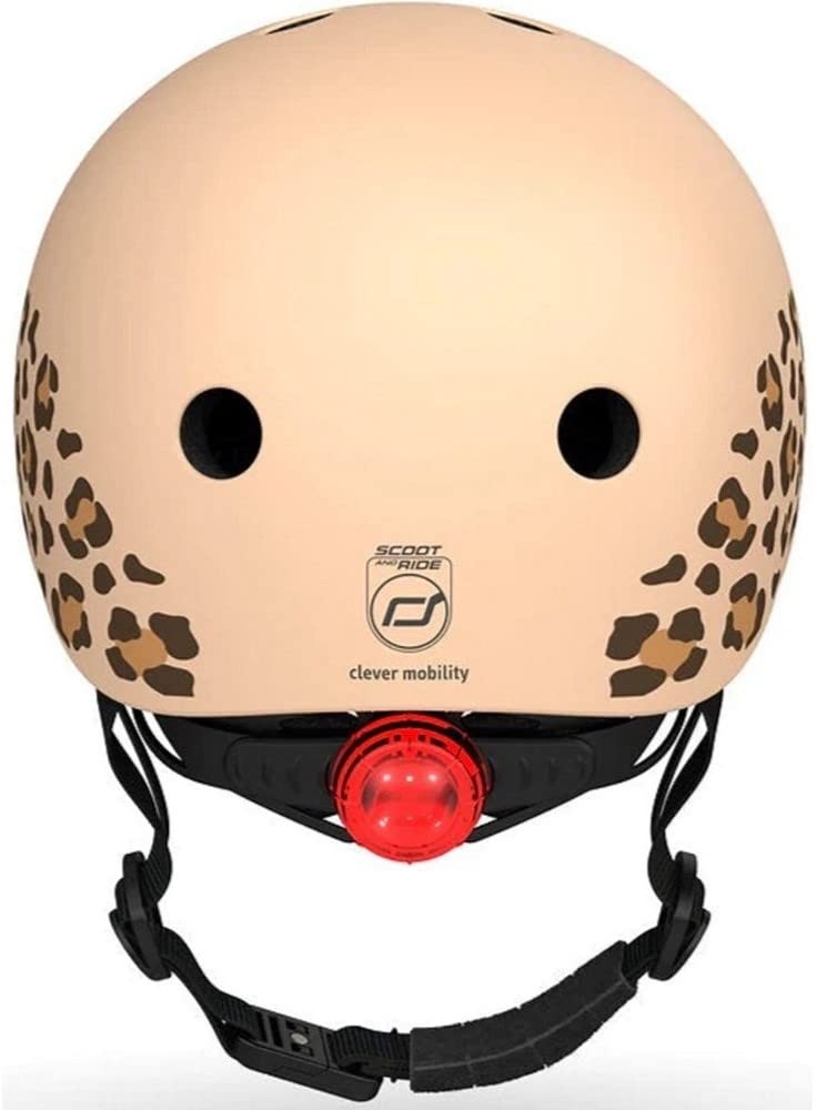 SCOOT AND RIDE XS Kask Leopard Młodzieżowy Wzór Unisex