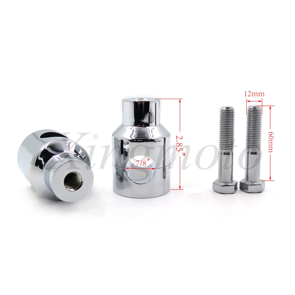 NBX- Motorrad Chrom Shorty rund 7/8" 22mm Lenker Riser für Harley Kawasaki Yamaha V-Star 650 VTX 1300 Valkyrie Boulevard Intruder Volusia