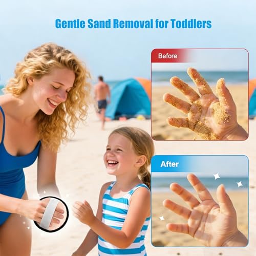 Beach Sand Remover Kit - 2-in-1 Sand Removal & Towel Bands