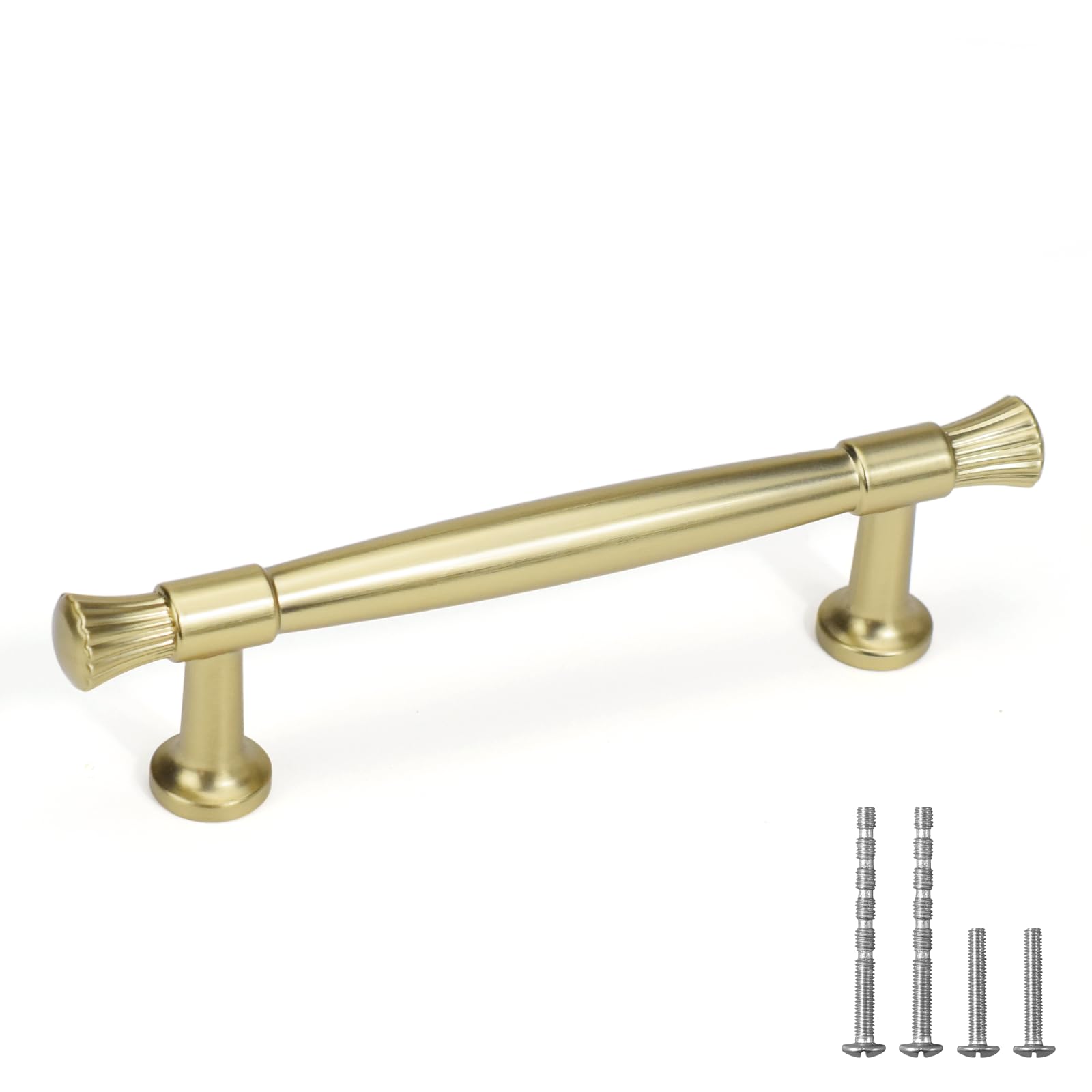 Yagu Champagne Bronze 10 Pack Kitchen Cabinet Pulls 3-3/4 Inch(96Mm) Hole Center Solid Lemon Gold Dresser Drawer Handles Honey Brass Furniture Hardware For Cupboard Wardrobe Closet Vanity