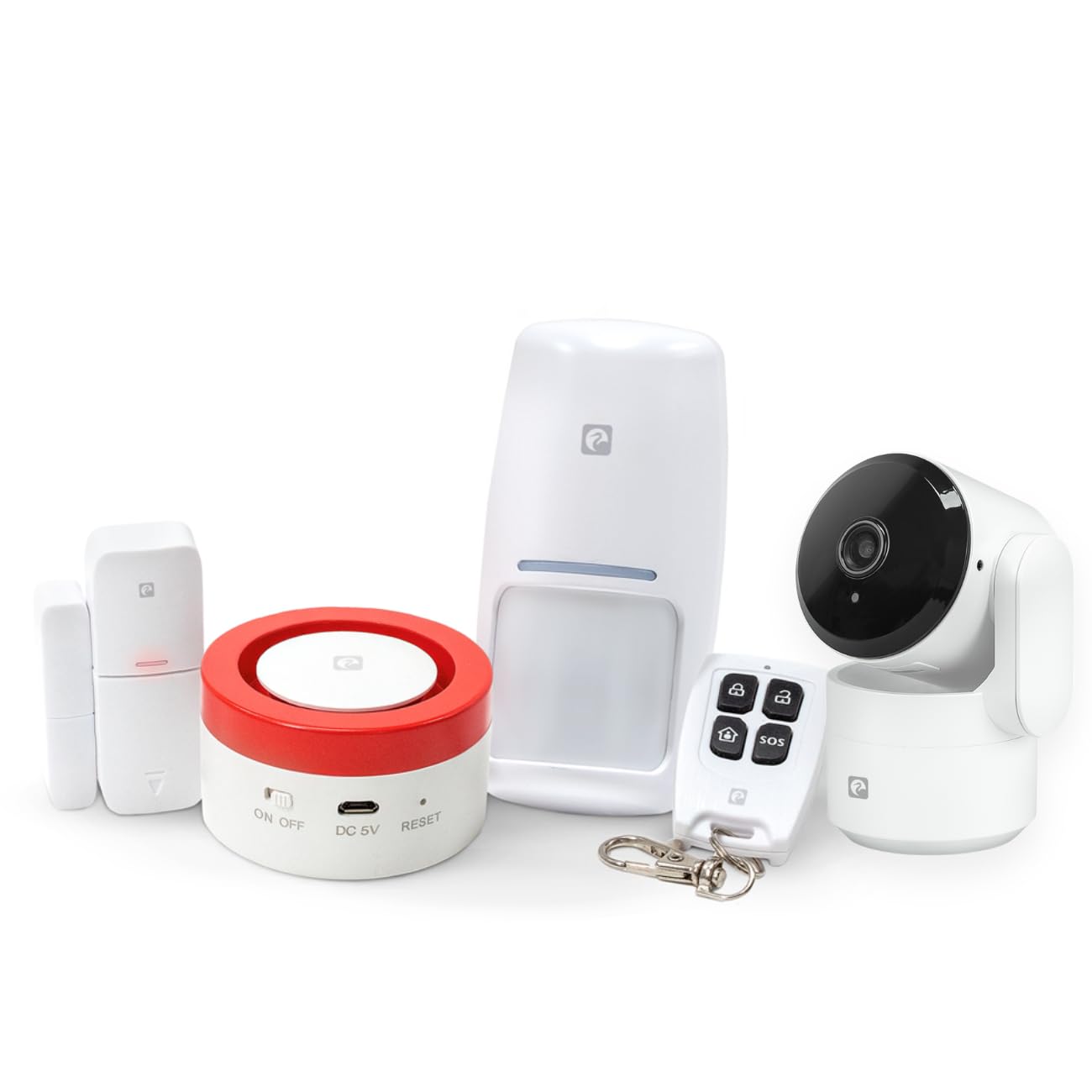 Garza Smart – 2.4 GHz Wifi Smart Security and Alarm System Kit with 1080p 360º Camera for Home, Siren 120 dB, Motion Sensors and Opening Doors/Windows, Voice Control/App.