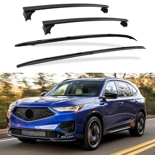 4Pcs Fit for Acura MDX 2022 2023 2024 2025 Upgraded Aluminum Roof Rail Racks Crossbars Cross Bar Side Rail Bar Luggage Carrier