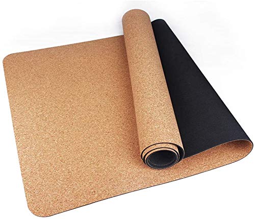 WYJW Non-slip yoga mat，Natural Cork Yoga Mat Female Yoga Mat Rubber Tyrant Mat Non-slip Mat Floor Mat Home Men's Sports Fitness Mat
