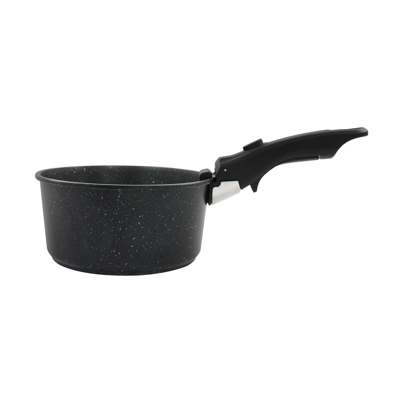 Juego de utensilios de cocina de 15 piezas, antiadherente, juego de ollas y sartenes versátiles con mango extraíble, ollas y sartenes portátiles para cocina (negro)