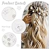 Mezrkuwr 20 Stück weiße kleine Blumen-Haarspangen, Mini-süße Strass-Metall-Haarnadeln für Frauen, Braut-Haarspangen für Mädchen, Hochzeit, Haarschmuck(4 Blumenmuster) #2