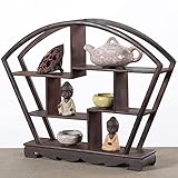 ★ Ampia gamma di usi: non solo decorazione del desktop, ma anche espositori o scaffali di stoccaggio, che possono essere collocati in soggiorno, studio, ingresso, sala da pranzo e posizionare tutti i tipi di ornamenti, giada, porcellana, dorature, oggetti d'antiquariato, fatti a mano, servizi da tè, bonsai, ecc.